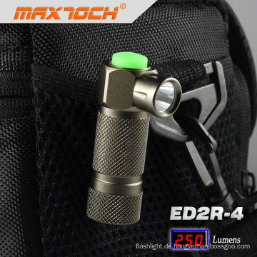 Maxtoch-ED2R-4 1 * CR123 stehen leichte Mini-LED-Taschenlampe mit Clip